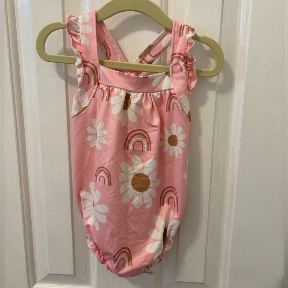Mila and Rose Ruffle Crossback Romper